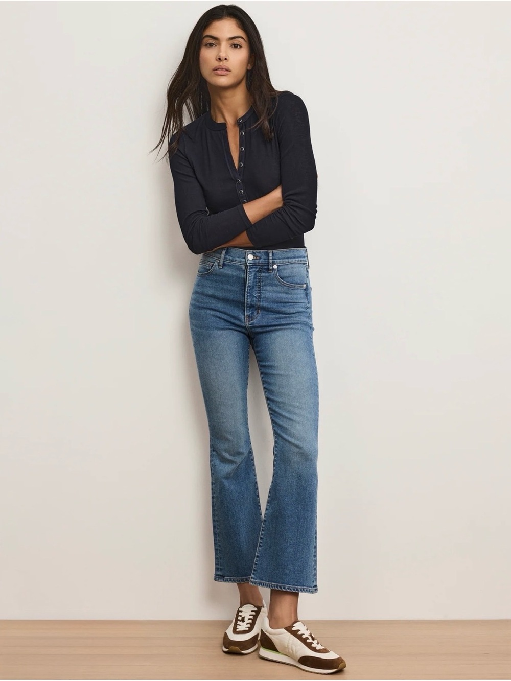 Veronica Beard Carson High Rise Ankle Flare Jeans Light Wash Size 27